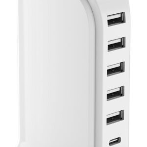 Upoy Charging Station for Multiple Devices, Multi USB Tower…