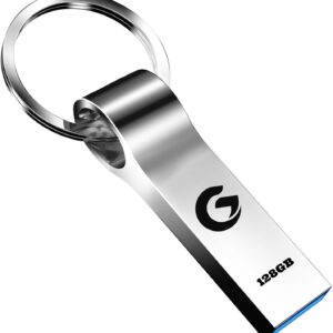 USB Flash Drive 128GB, Waterproof USB Flash Drive,…