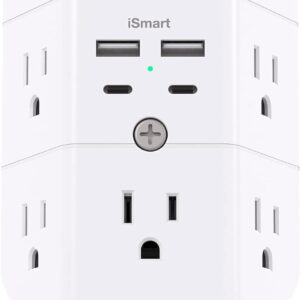 Surge Protector Outlet Extender, with Night Light,…