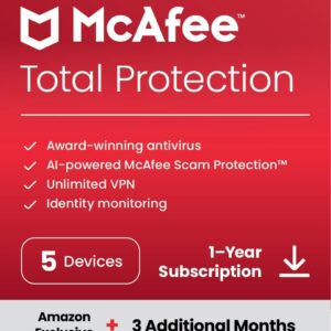 McAfee Total Protection 2024 |  5 devices |  15 month subscription…
