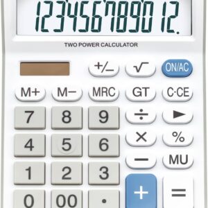 Premium 12 Digit Commercial Large Desktop Calculator with…