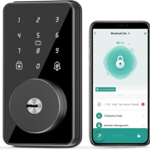 MOUSETRO Smart Lock, Touch Screen Smart Door Lock, Keyless Entry…