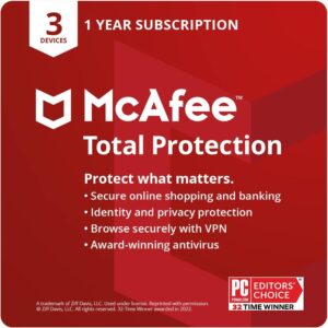 McAfee Total Protection |  3 Device |  Antivirus security on the Internet…