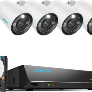 REOLINK 12MP Wired Security Camera System, 4 Pcs H.265 12 Meg…