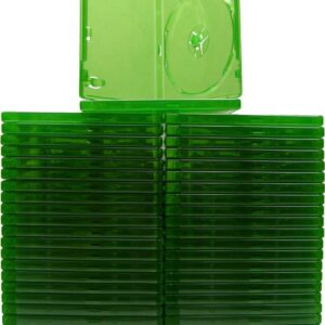 (50) 12mm Video Game Replacement Cases, Translucent Green,…