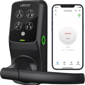 Lockly Secure Plus Latch, Bluetooth Smart Lock with Handle,…