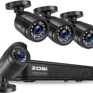 ZOSI H.265+ 3K 5MP Lite AI Home Security Camera System with…