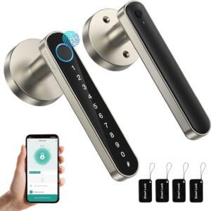 TMEZON Smart Fingerprint Door Lock, Keyless Entry Door Lock…