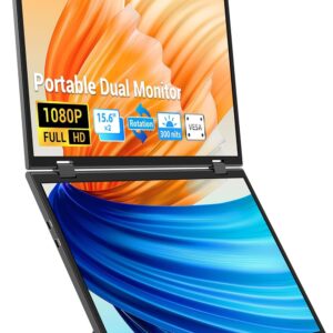 Triple Laptop Screen Extender, 15.6″ 1080P FHD IPS Folding S…