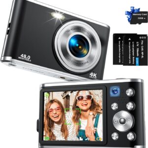 Digital Camera, FHD 4K Vlogging Camera with Auto Focus and…