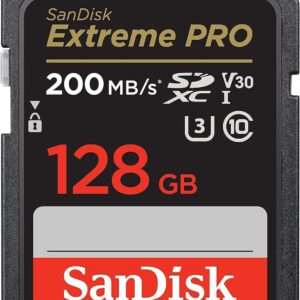 SanDisk Extreme PRO SDXC UHS-I 128GB Memory Card – C10, U3,…
