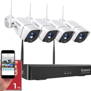 Security Camera System Wireless,Firstrend 1080P 8CH Wireless…