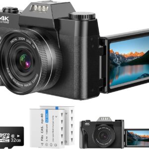 4K Digital Camera for Photography Point and Shoot Digital Camera…