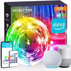 DAYBETTER Smart WiFi Led Strip Lights App Controlled Work…