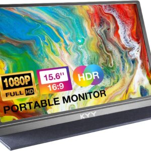 KYY Portable Monitor 15.6 Inch 1080P FHD USB-C, HDMI…