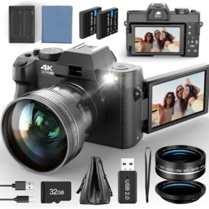 48 MP digital cameras for photography, vlogging with 4K autofocus…