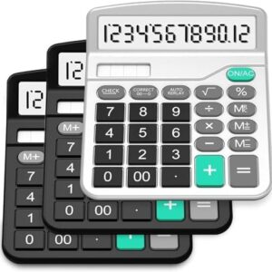 Calculator, 3 Pack Standard Functional Desktop Calculators for…