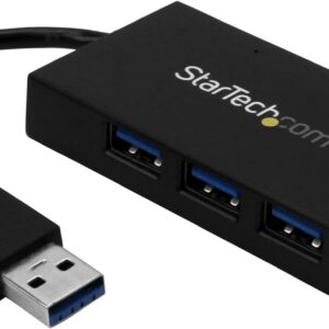 StarTech.com 4-Port USB 3.0 Hub – USB Type A Hub with 1x USB…