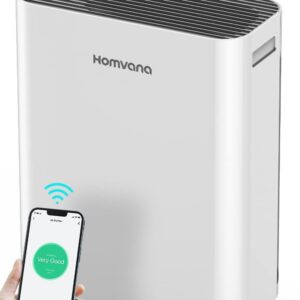 Homvana Smart Air Purifiers for Home Larger Room Bedroom Up to…