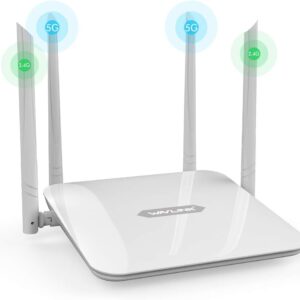 WiFi router 1200Mbps, WAVLINK dual-band 5 GHz + 2…