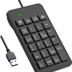 Wired Numeric Keypad, 23 Keys USB Numeric Keypad,…