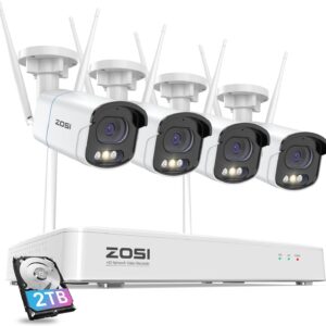 ZOSI 4MP QHD 2.5K WiFi Outdoor Security Camera System, 8 Channel…
