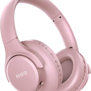 KVIDIO Bluetooth Headphones Over Ear, 65 Hours Playtime Wire…