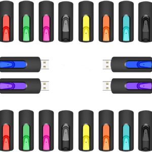 RAOYI 20 Pack 32GB USB Flash Drives, Retractable Sliding Memory Sticks…