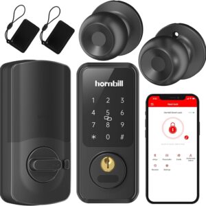Keyless Entry Door Lock with Handle Set: Hornbill Smart Lock…
