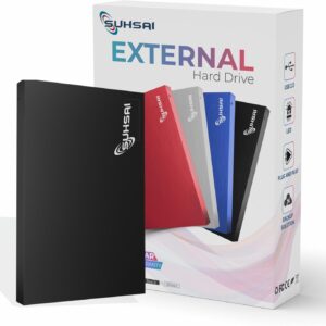 SUHSAI Portable External Hard Drive 500GB USB 2.0 HDD Storage…