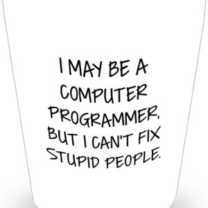 Funny Gifts for Computer Programmers, Sarcastic Shot Glass,…