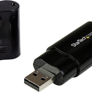 StarTech.com USB Sound Card – 3.5mm Audio Adapter -…