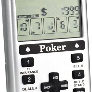 Lyght 7 in 1 Portable Electronic Poker Game, Blackjack, Deuc…