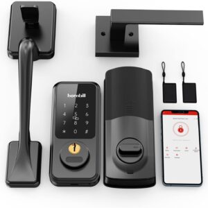 Keyless Entry Door Lock with Handle, Smart Front Door…