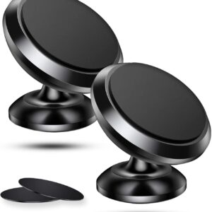 2 Pack Magnetic Phone Holder for Car Dashboard with Metal Plate…