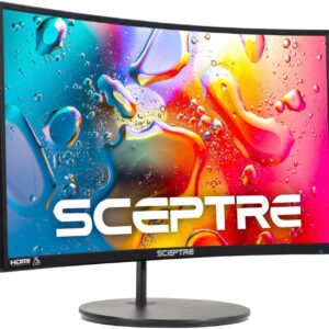 Scepter Curved 27″ FHD 1080p 75Hz LED Monitor HDMI VGA Built…