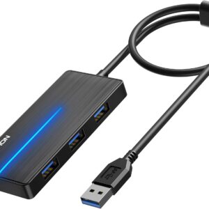 KOOTION 4-Port USB 3.0 Hub, Ultra-Slim Data Hub (5Gbps Transmission…