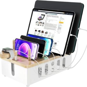 Charging station for multiple Apple devices, new wooden upgrade…