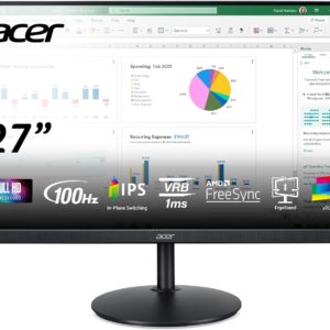 Acer CB272 Ebmiprx 27″ FHD 1920 x 1080 Zero Frame Home Office…