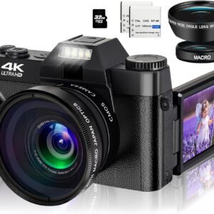 4K Digital Camera for Photography, 48MP FHD Video Camera with…