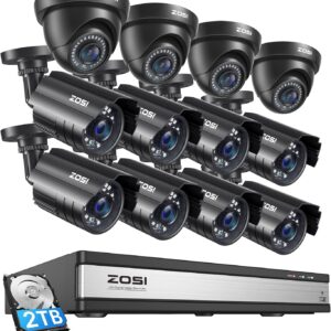 ZOSI 16CH 3K Lite Security Camera System with 2TB Hard Drive,…
