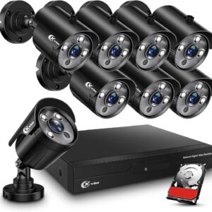 XVIM 8CH 1080P Wired Security Camera System with HDD…