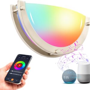 CLOUDY BAY Smart WiFi LED Wall Sconce, RGBCW Color Changing…