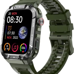 1.96 Inch Men's Military Smart Watch for Sports…