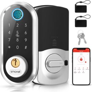 Smart Door Lock Keyless Deadbolt: SMONET Smart Locks for Fro…