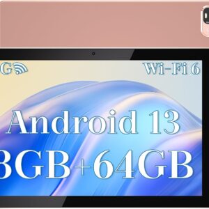 10-inch Android 13 Tablet, 8GB RAM+64GB ROM+512GB Expandable…