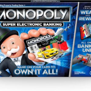 Hasbro Gaming Monopoly Super Electronic Banking Board Game,…