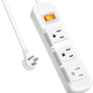 Power Strip with Surge Protector, Flat Plug, 3ft Extension Cord…