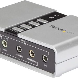 StarTech.com USB 7.1 Sound Card – External Sound Card for Laptops, Desktops,…