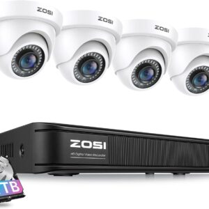 ZOSI 3K 5MP Lite H.265+ AI Home Security Camera System…